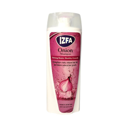 IZFA Onion Shampoo For Hair Fall Control & Strong Growth - 200ml | Anti Hair Loss Deep Cleansing Natural Onion Extract Shampoo