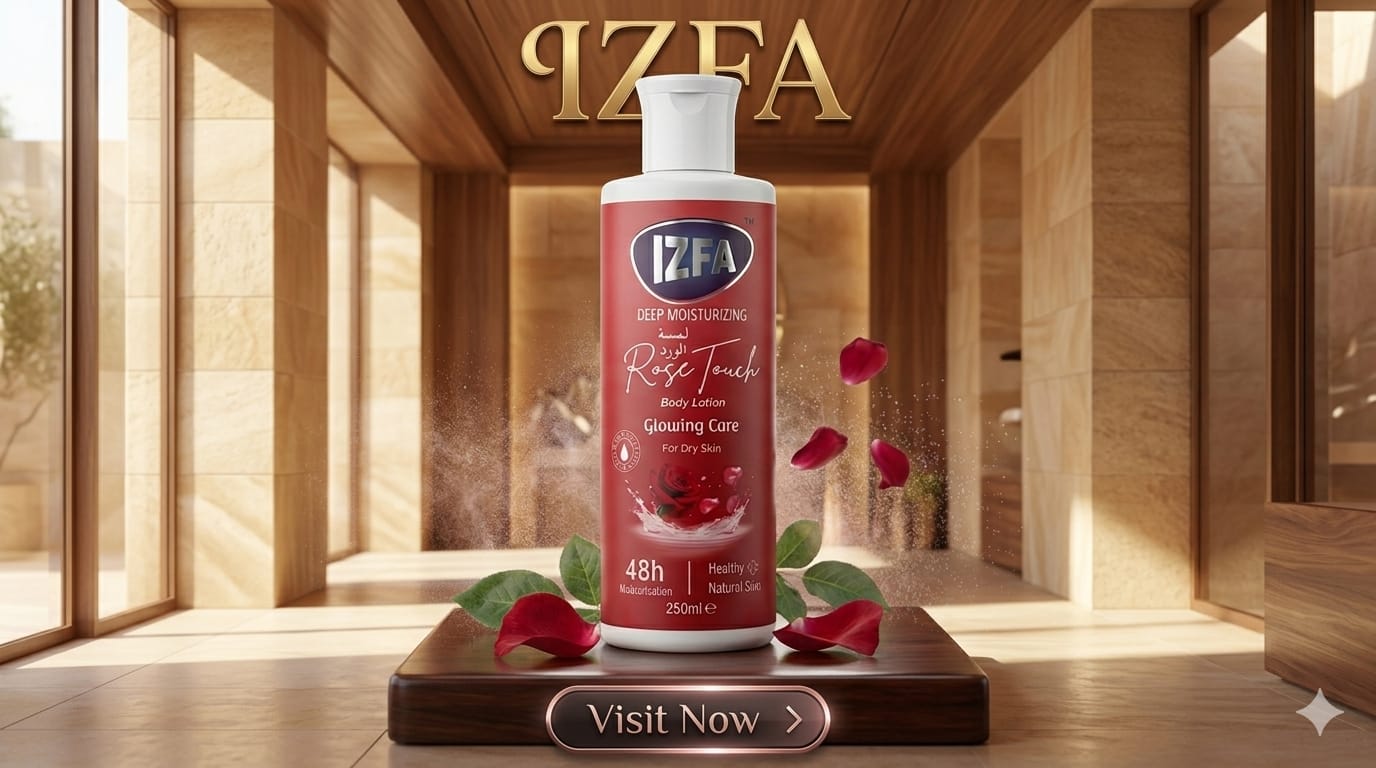 IZFA Rose Touch Deep Moisturizing Body Lotion – 48H Glowing Care for Dry Skin